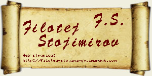 Filotej Stojimirov vizit kartica